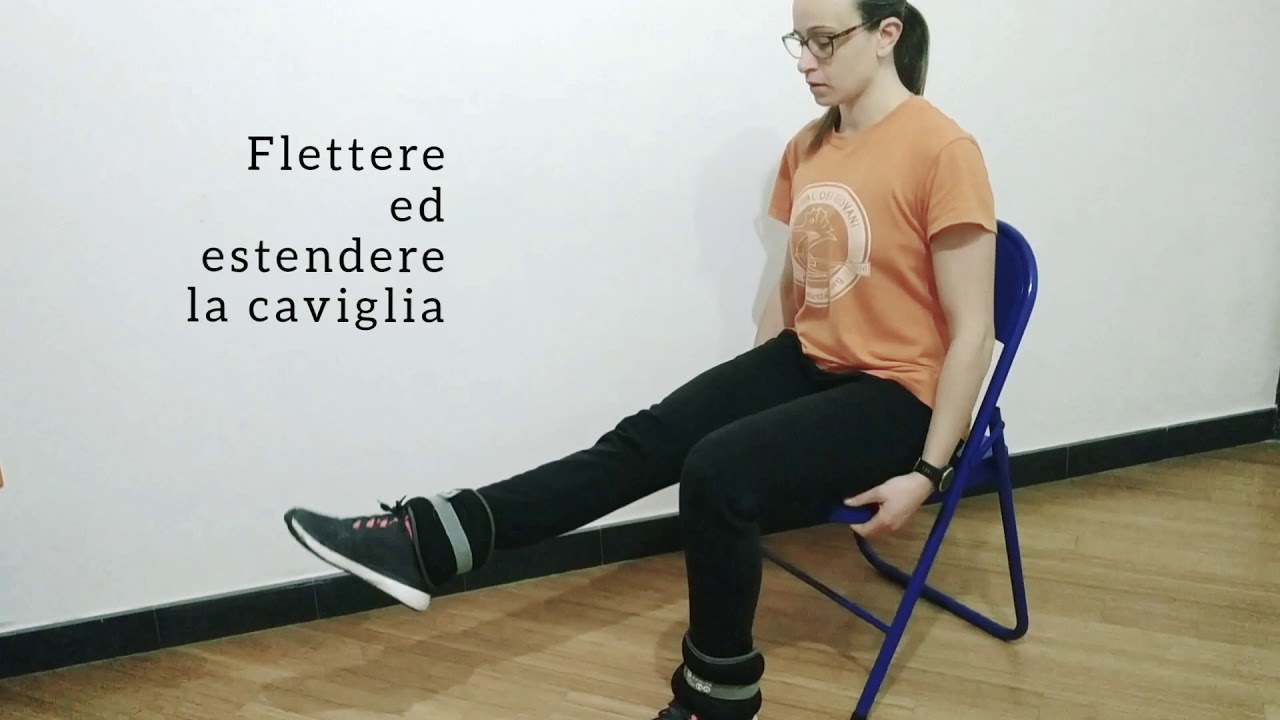 Rinforzo arti inferiori per principianti con l'utilizzo di una sedia