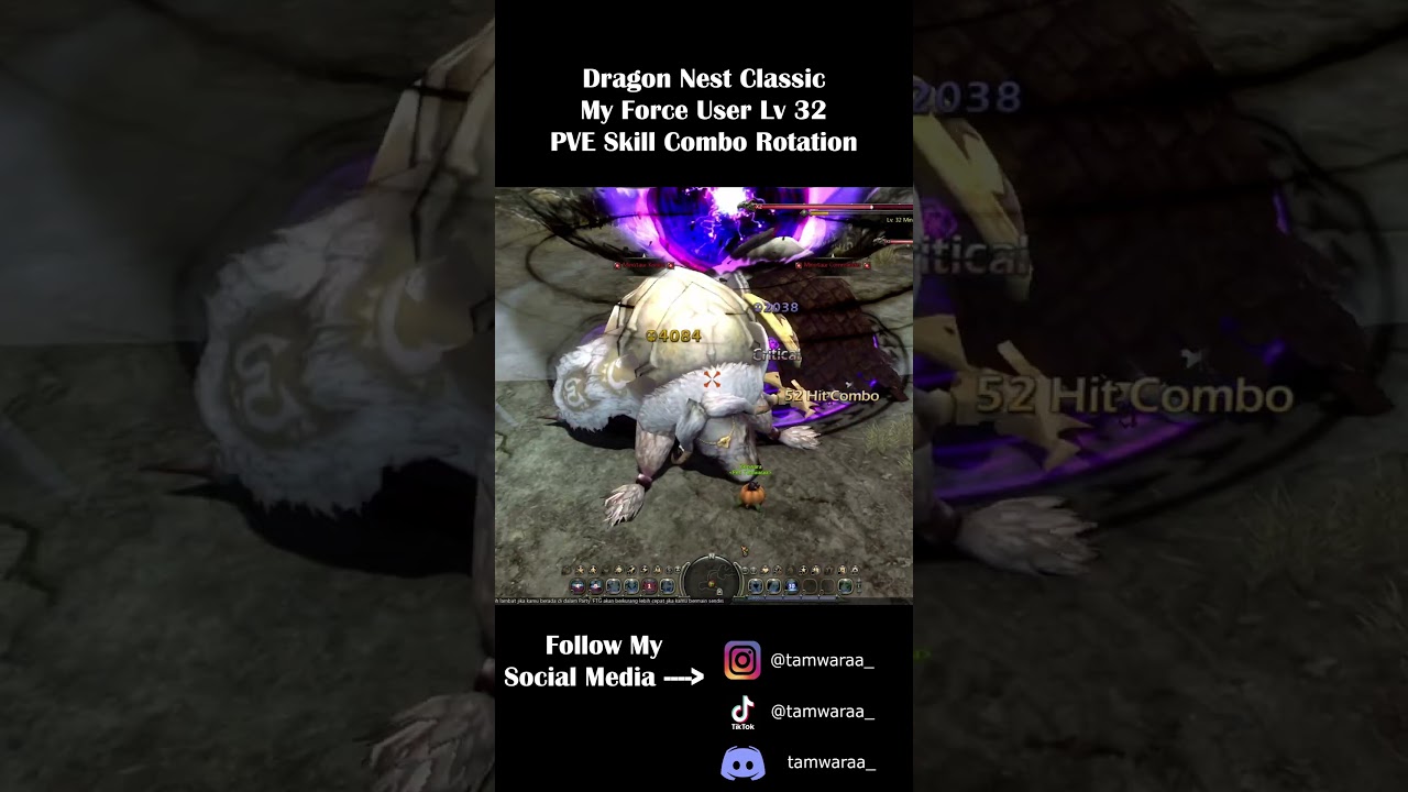 DN Classic My Force User Lv 32 Skill Combo Rotation #dragonnestclassic #dragonnest #mmorpg