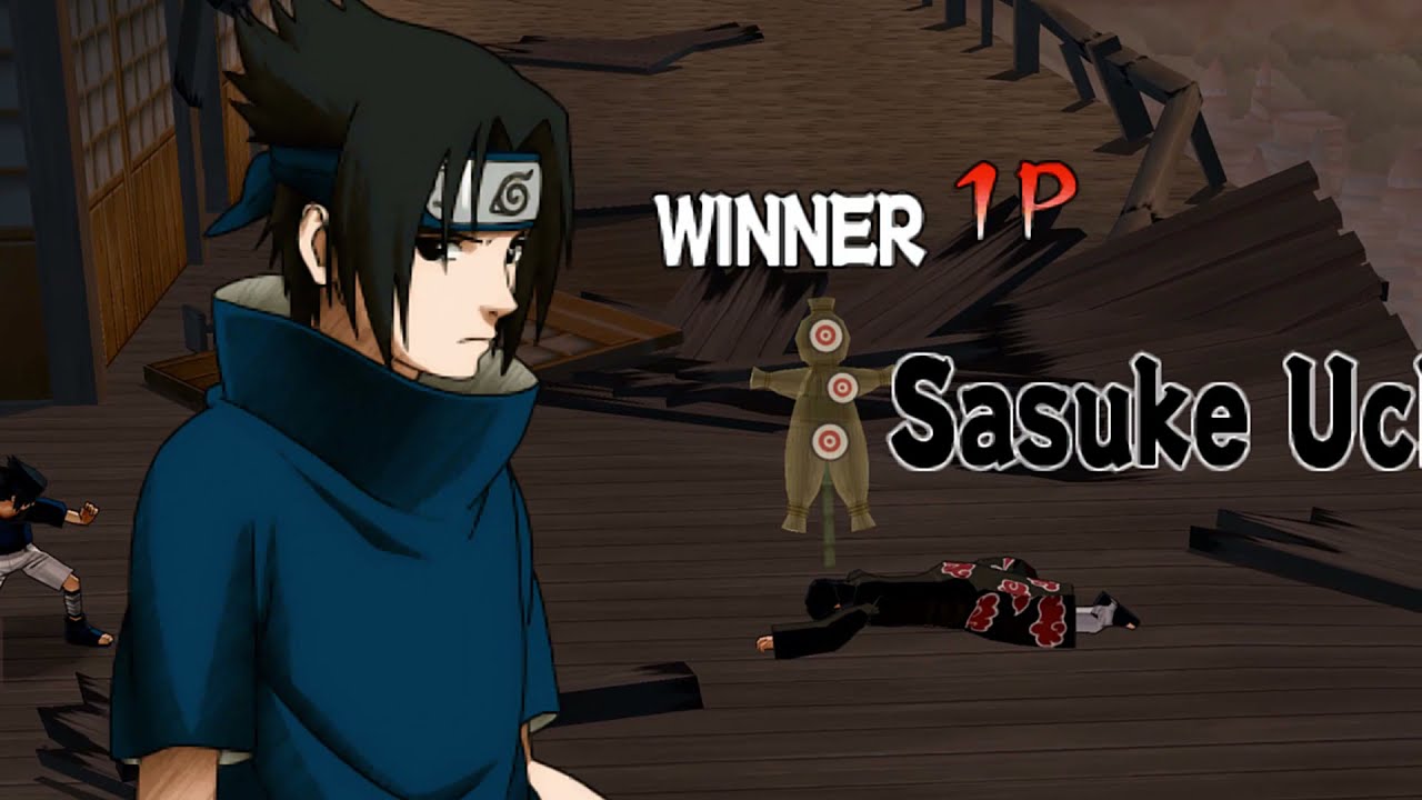 Naruto Ultimate Ninja Heroes 2: The Phantom Fortress | Sasuke Uchiha - Gameplay | Hard level