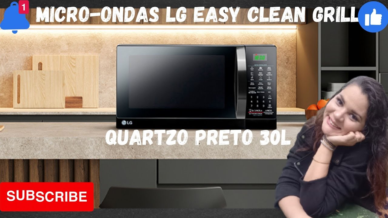 Micro-ondas LG Easy Clean Grill Quartzo Preto. #microondas #lg #easy #grill #quartzo #clean