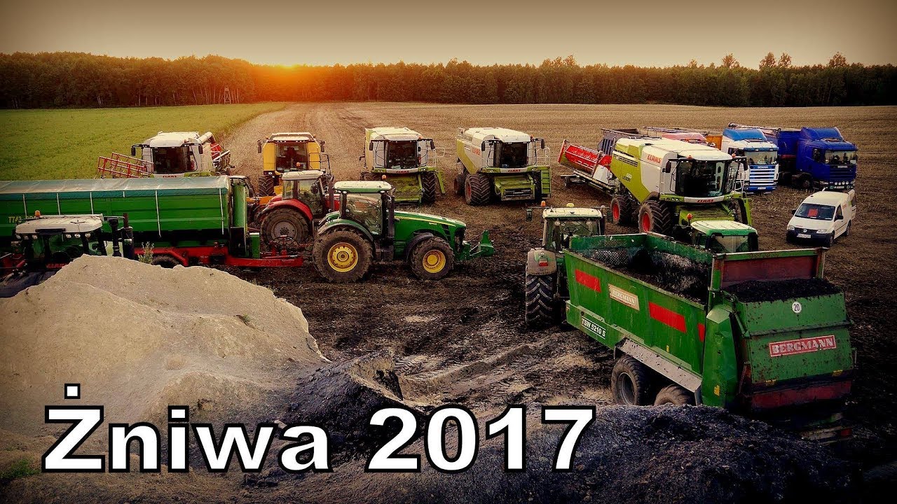 Żniwa 2017 na wielką skalę | Wtopy kombajnów | 4x Lexion & New Holland | Ekstremalne warunki