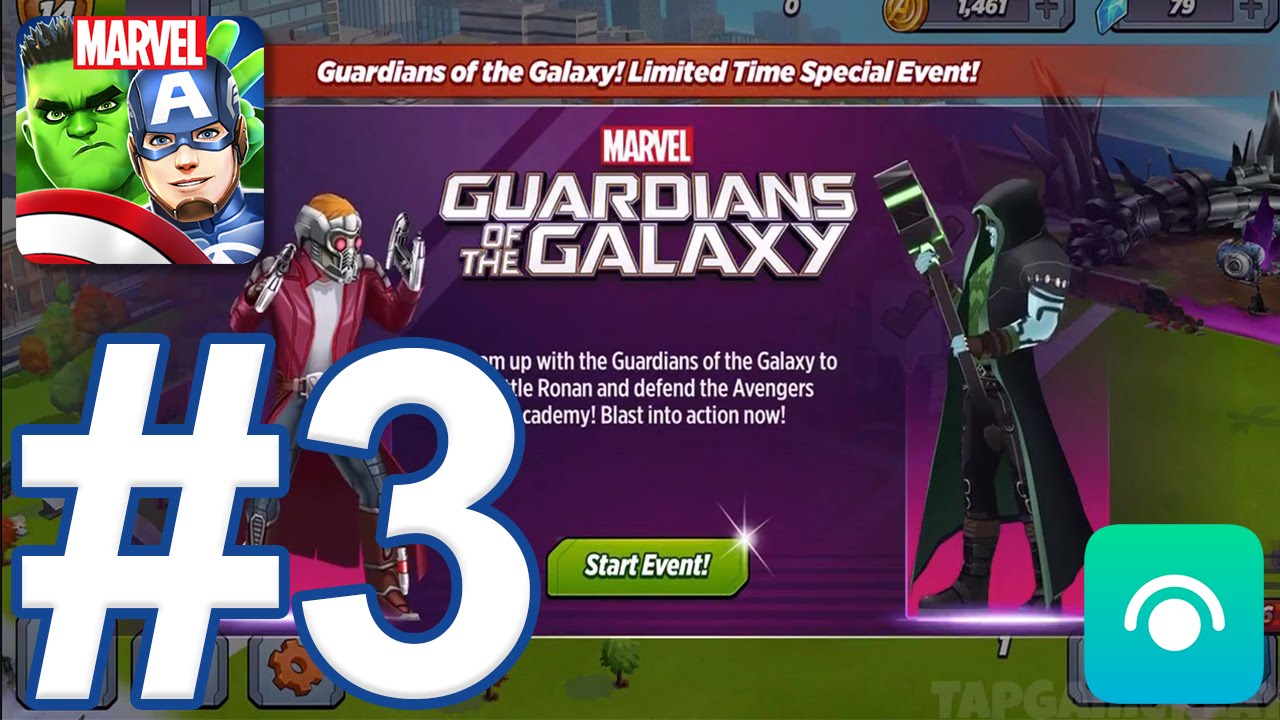 MARVEL Avengers Academy - Gameplay Walkthrough Part #3 - Guardian of The Galaxy Event (iOS, Android)