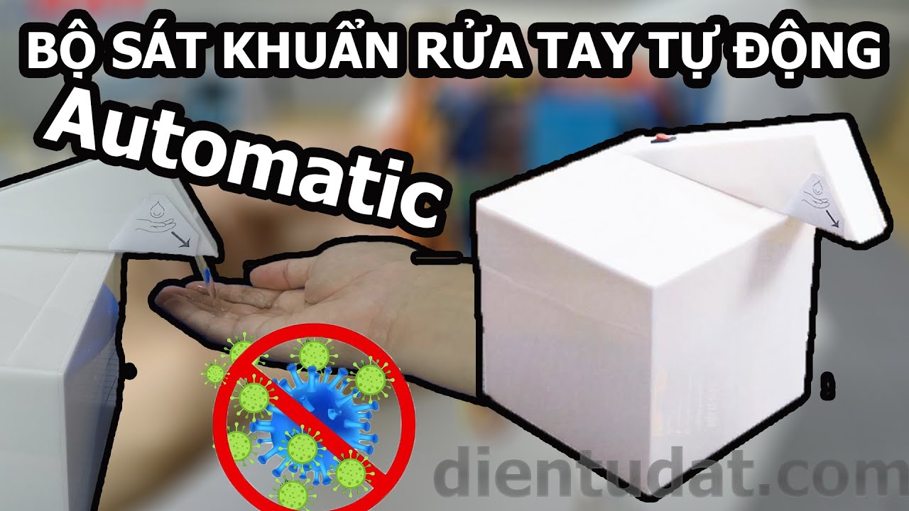 Trọn bộ sát khuẩn rửa tay tự động | Bộ rửa tay tự động không chạm | Điện tử DAT
