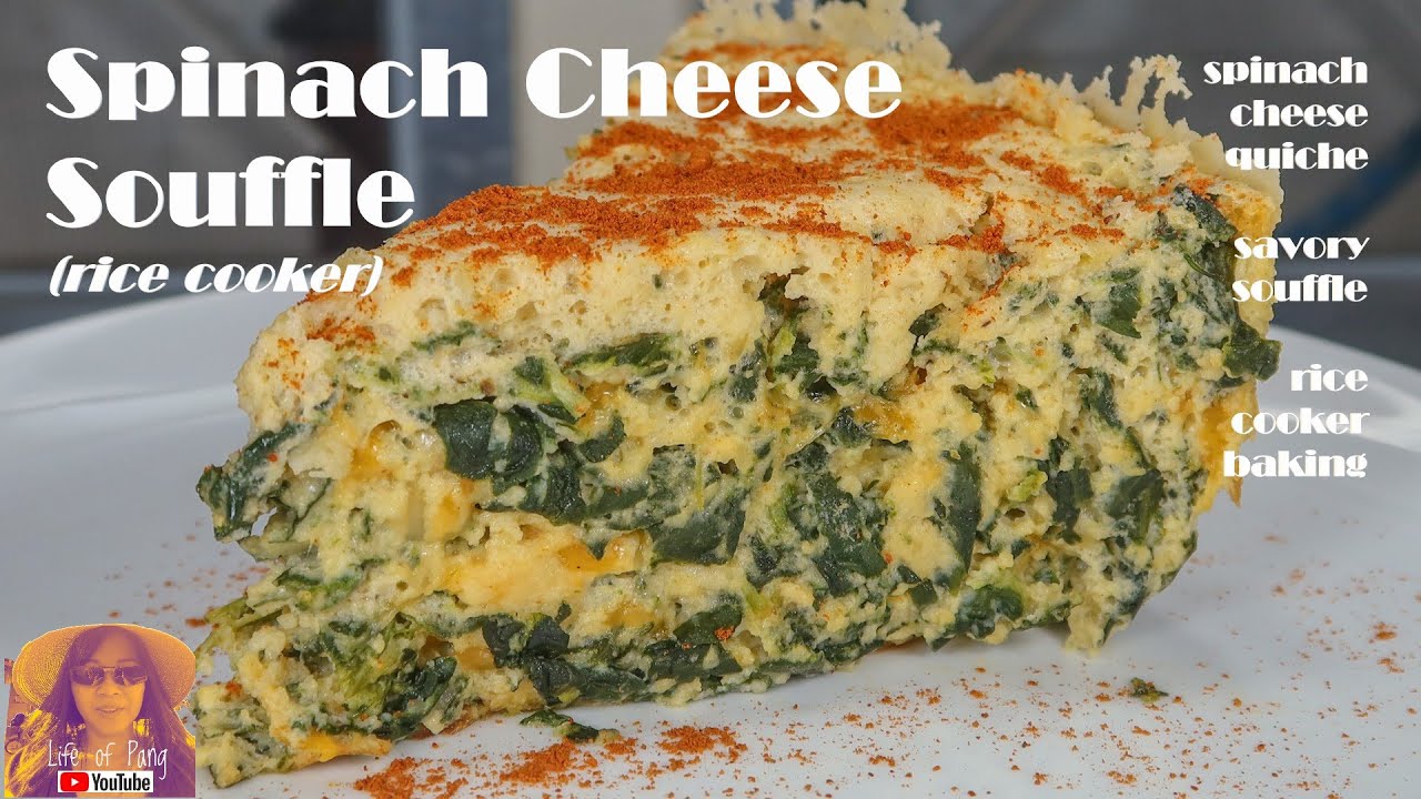 EASY RICE COOKER RECIPES: Spinach Cheese Soufflé  |  How To Make Quiche with Eggs & Spinach