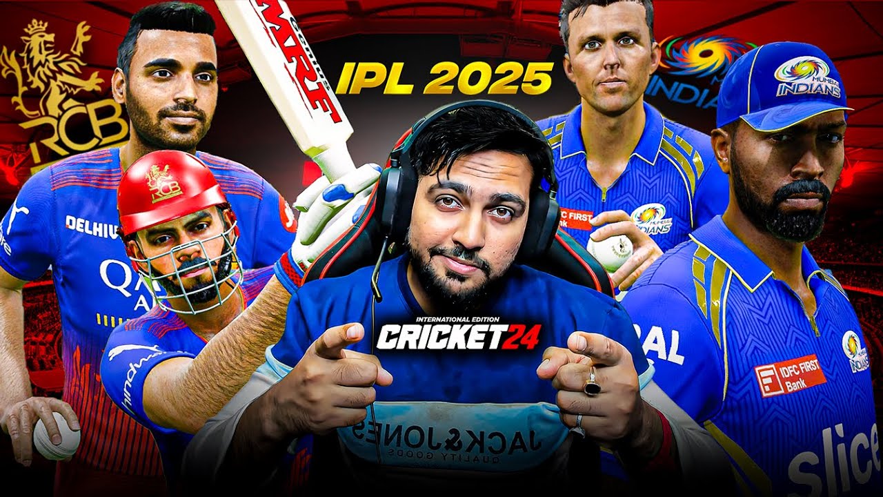 Royal Challengers Bengaluru vs Mumbai Indians IPL 2025 New Teams Match - Cricket 24 | RtxVivek