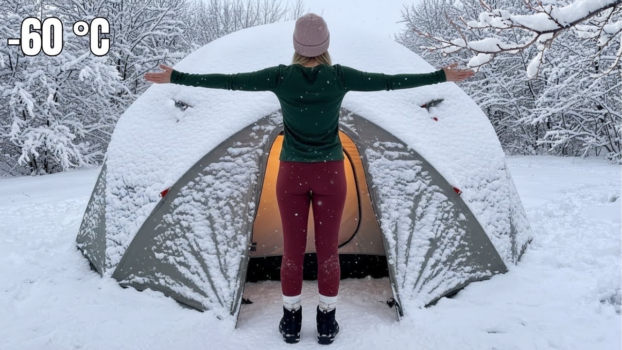 I Survived Building a Survival Shelter from Tents & Snow — Winter Survival Camp