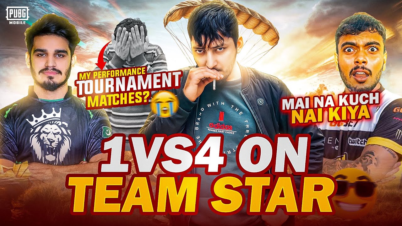 1vs4 On Team Star | Top Youtubers Battles | Pubg Mobile | How Brand