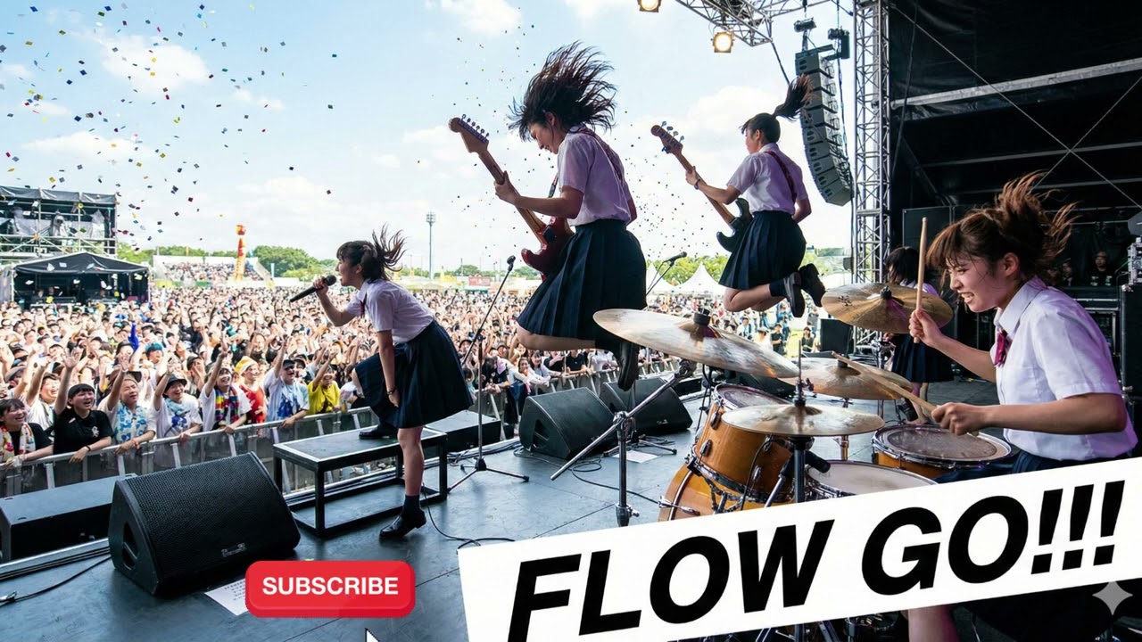 FLOW GO!!!｜Japanese Girls AI Rock Band｜邦楽カバー