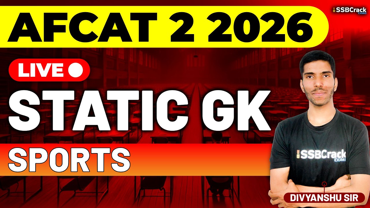 AFCAT 2 2026 Exam Static GK Live - Sports