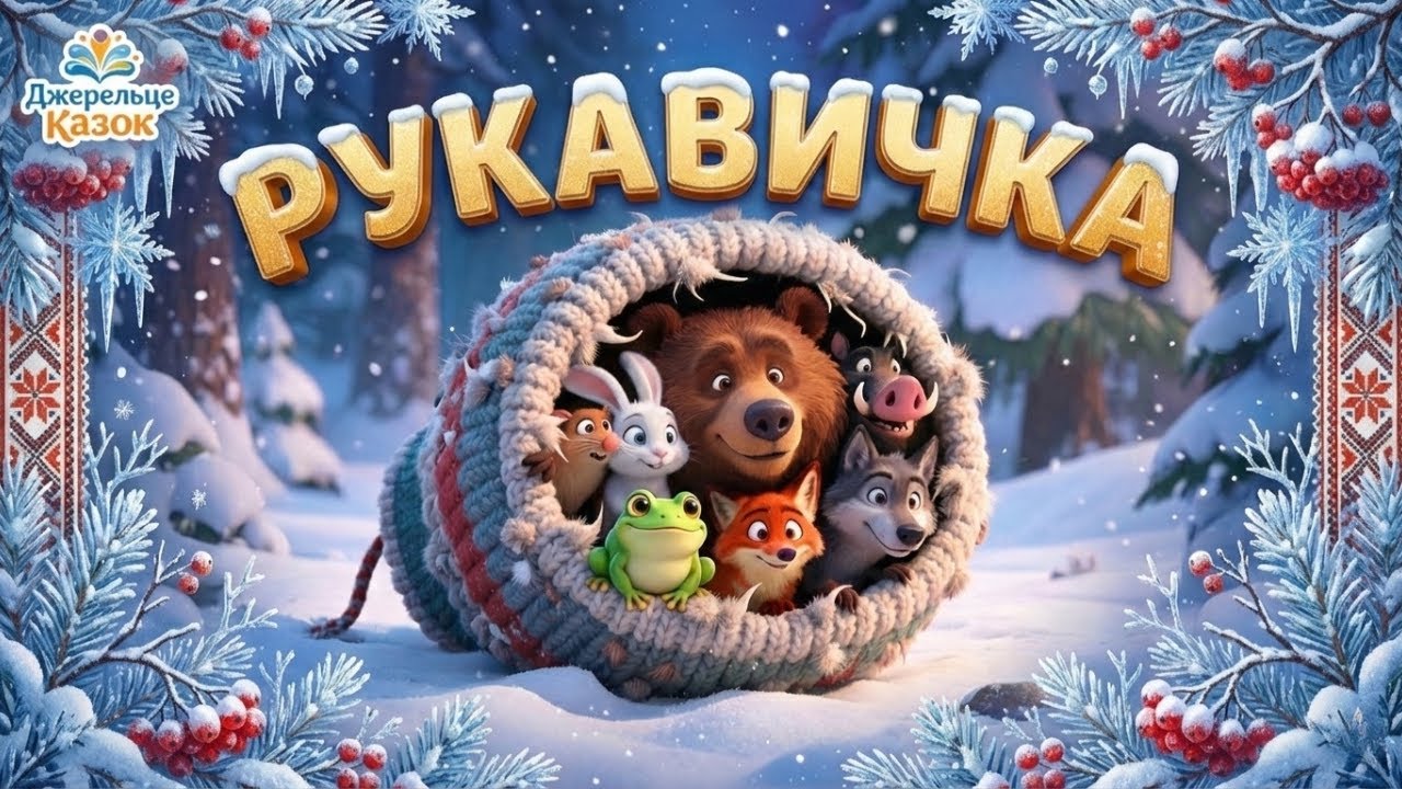 Рукавичка — коли дружба важливіша за місце! Найгарніша українська казка 🧤