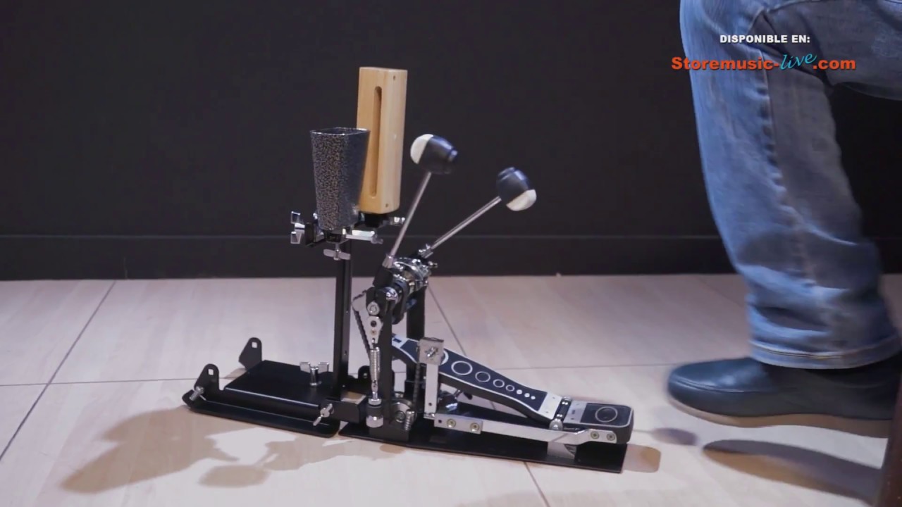 Demo doble pedal clave + cencerro. Double pedal with cowbell and wooden block demo.