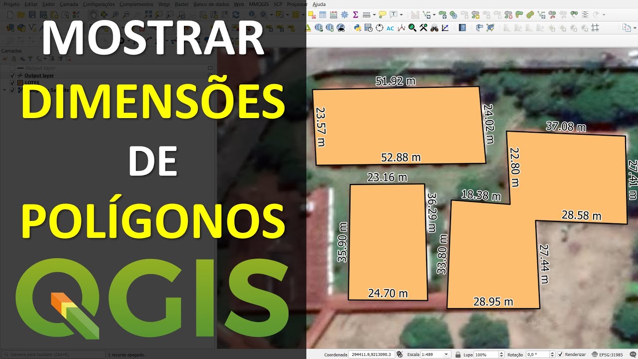 Como Exibir as Dimensões dos Lados de Polígonos no QGIS | Plugin Shape Tools