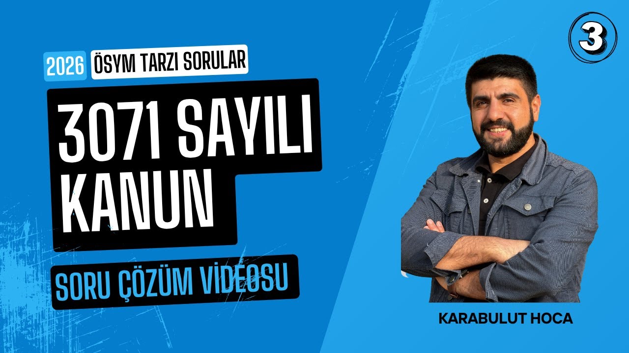3071 SAYILI DİLEKÇE HAKKI KANUNU | 20 SORU ÇÖZÜMÜ-3| EKYS AGS KPSS | KARABULUT HOCA