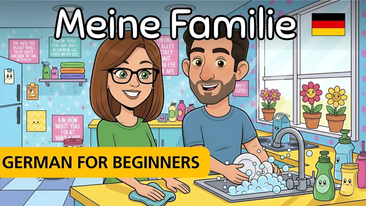 Meine Familie | Deutsch lernen A1 mit Geschichten & Dialogen | Langsames Sprechen | für Anfänger
