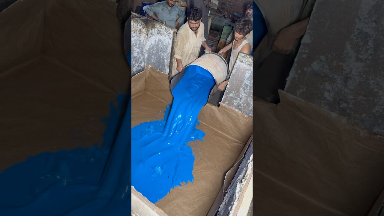 How to make Blue FOAM in Factory ? PU sponge Blue foam sheets