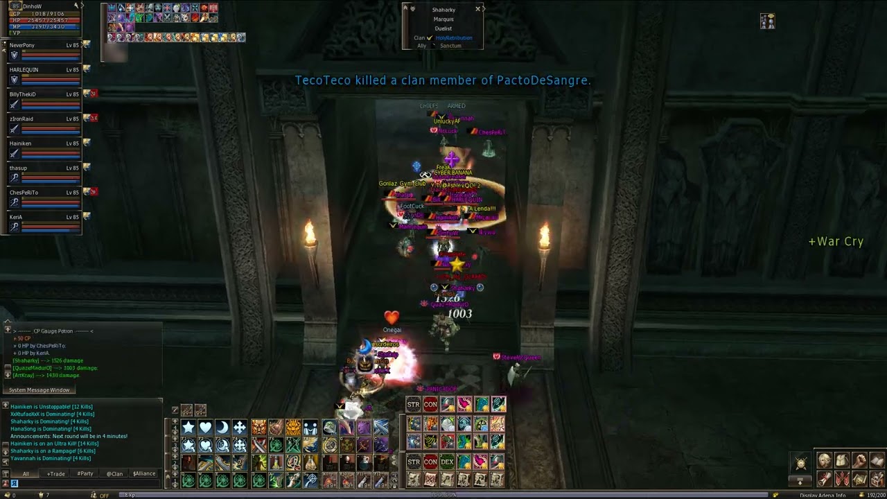 L2 AMERIKA - PvP Imperial Tomb - Duelist - DinhoW - Clan : Fracasseds