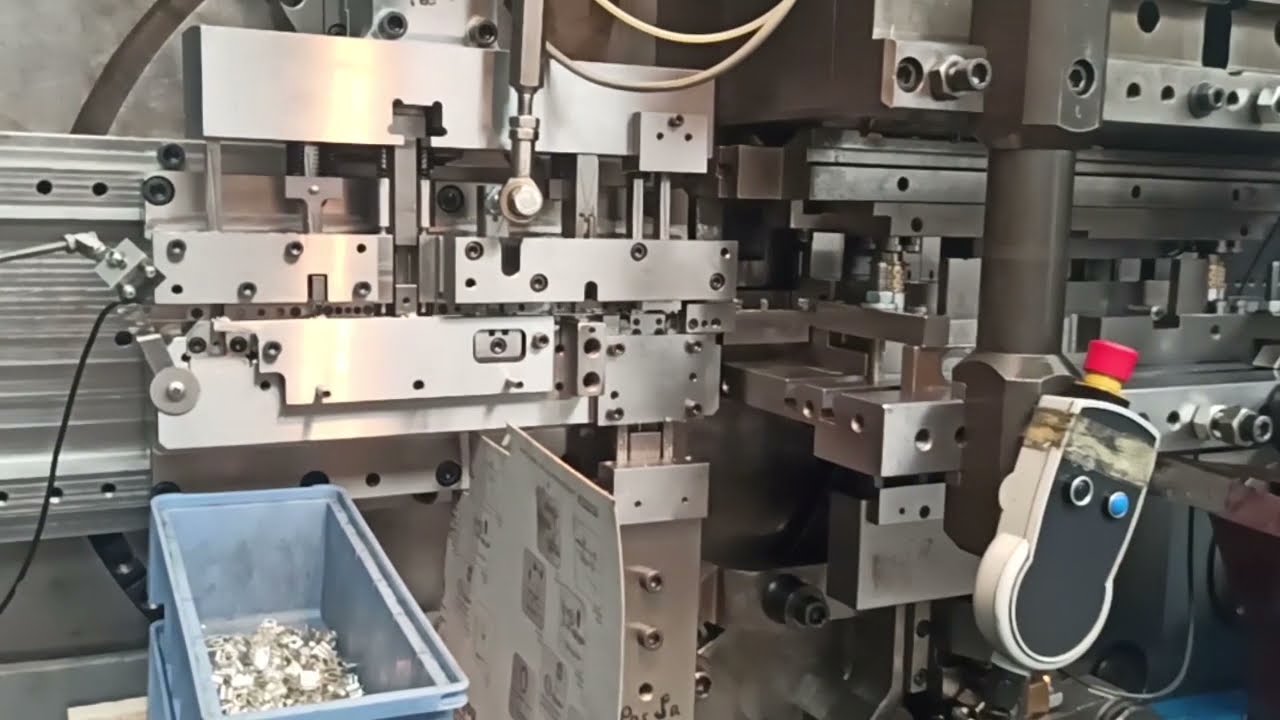 Contact Spring Production with  Multi Slide Forming Technology with Progressive Tool - Bihler