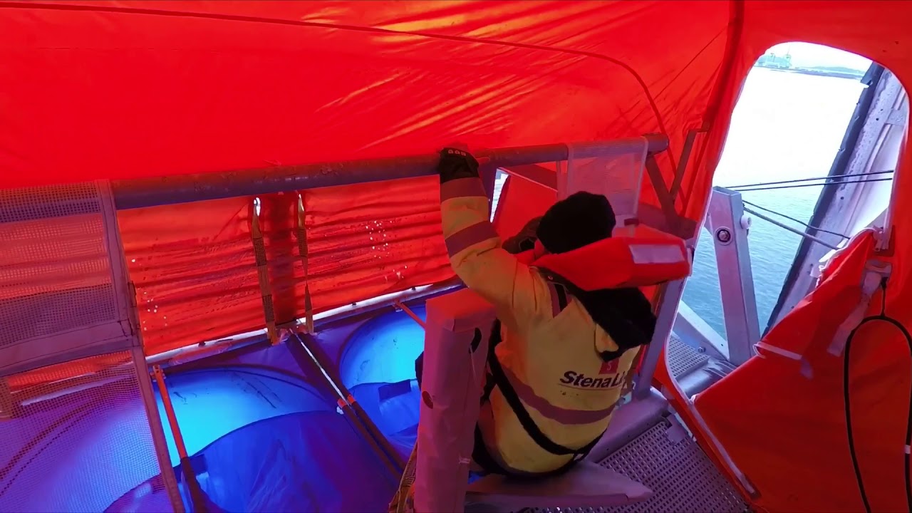 MES øvelse (Maritime Evacuation System) om bord