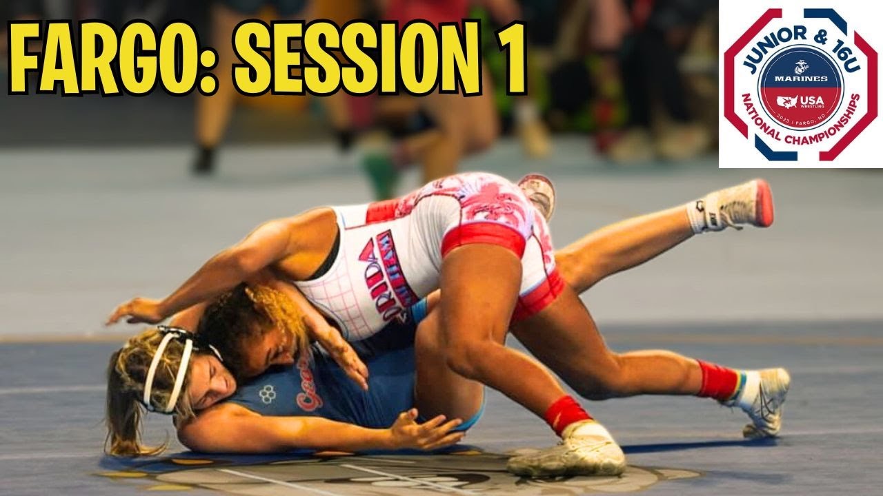 BIGGEST WRESTLING tournament in the WORLD at Fargo💪🏽Session 1