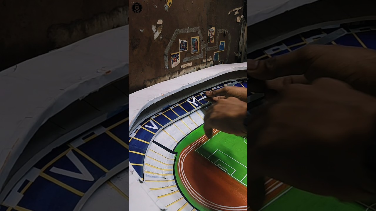 DiY Football Stadium By Cardboard | Part 10 #football #saltlakestadium #artandcraft