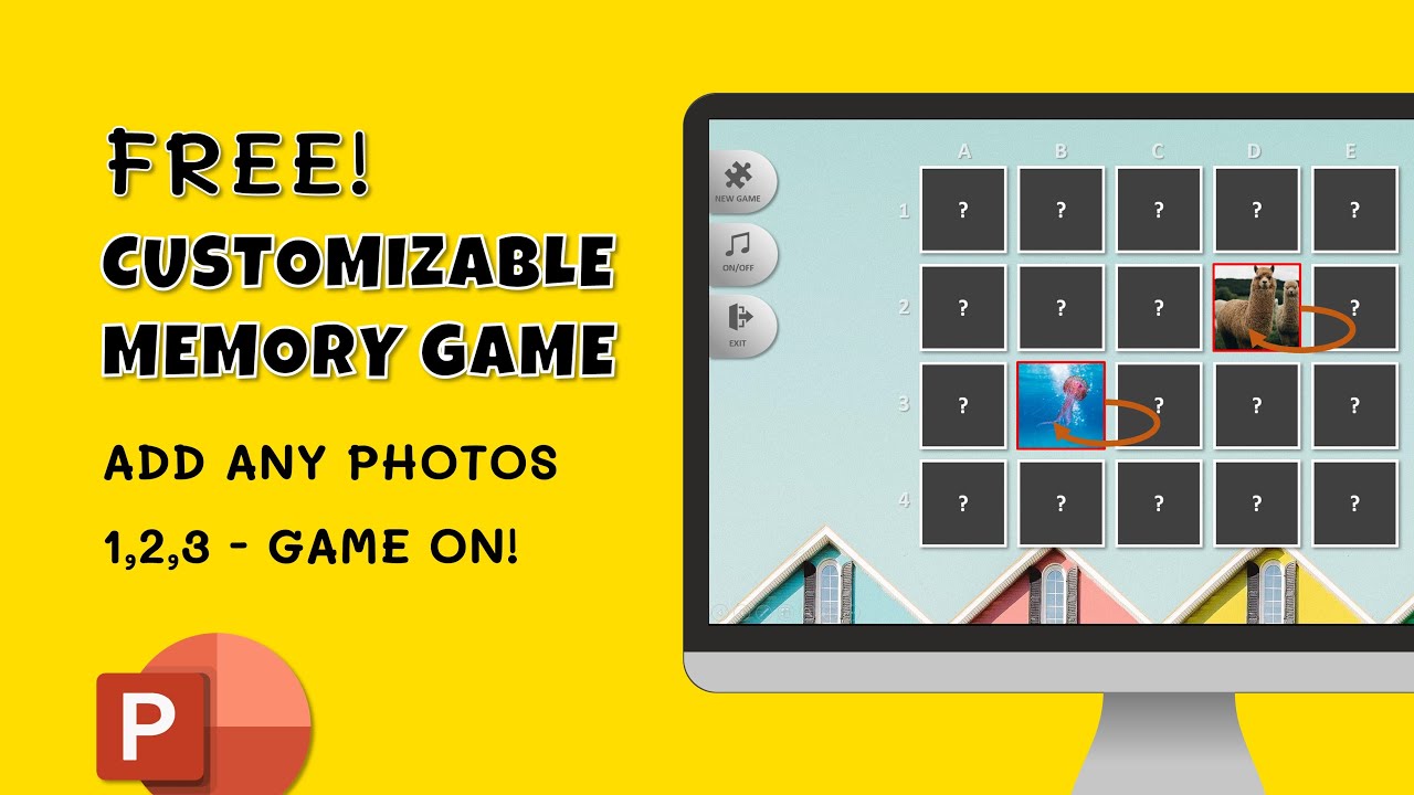 FREE! PowerPoint Custom Memory Game Creator - How To Video