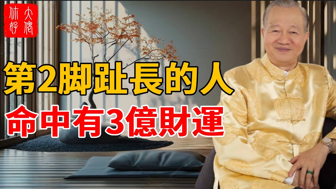 曾仕强：佛菩薩點化：第二脚趾長的人，命中注定有3億的財運，是天選之人！