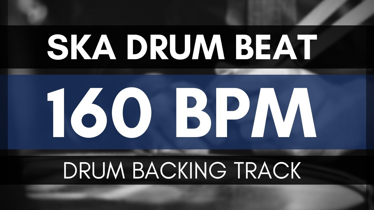 Ska drum beat backing track | Drum Metronome | 160 BPM