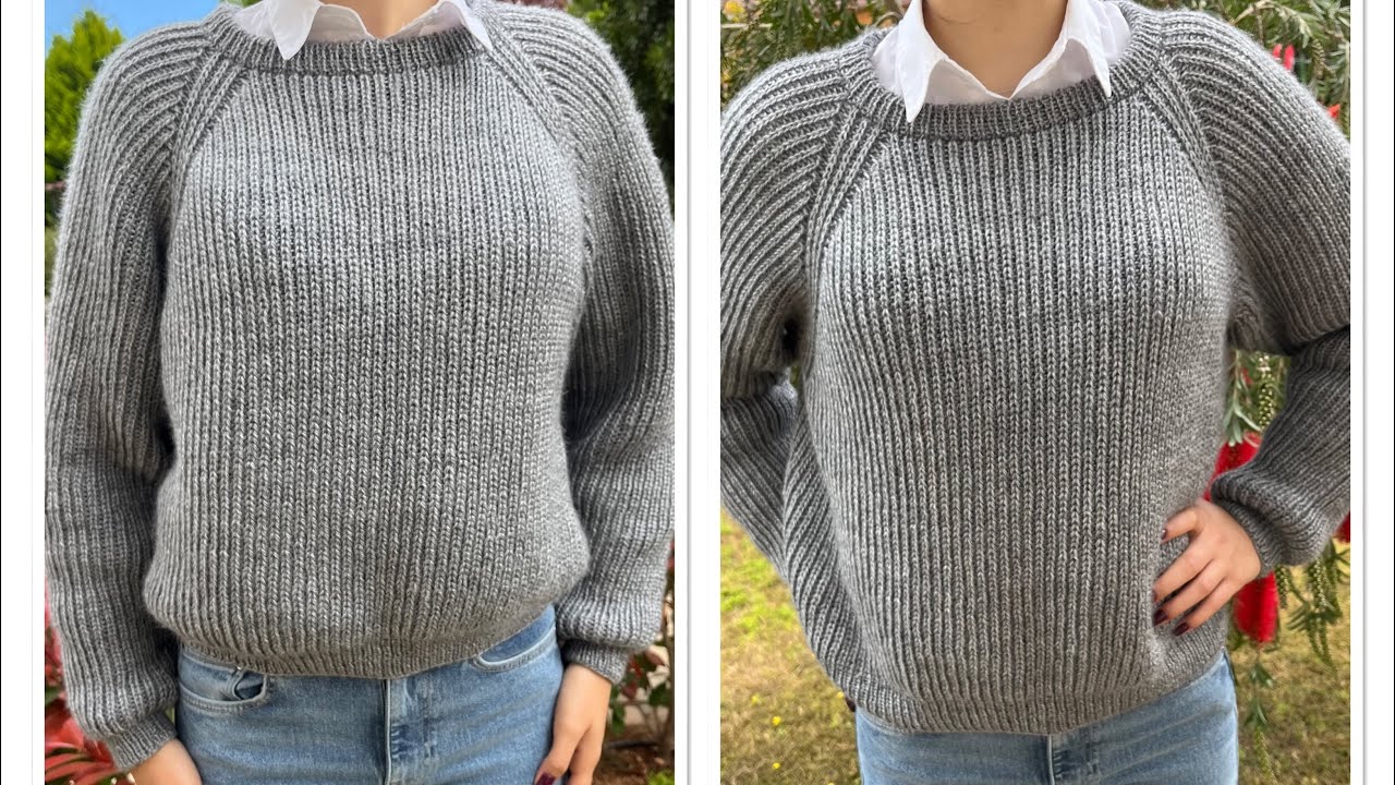 YUVARLAK YAKA REGLAN KOL SELANİK ÖRGÜ MODELİ KAZAK YAPIMI 1.BÖLÜM
