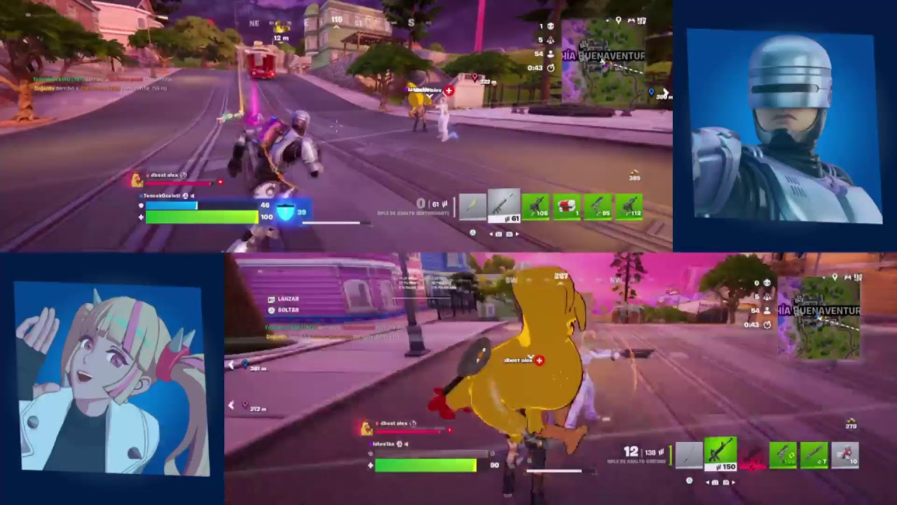 FORTNITE Split screen! Mi esposa y yo gaming! Wife and I gaming!