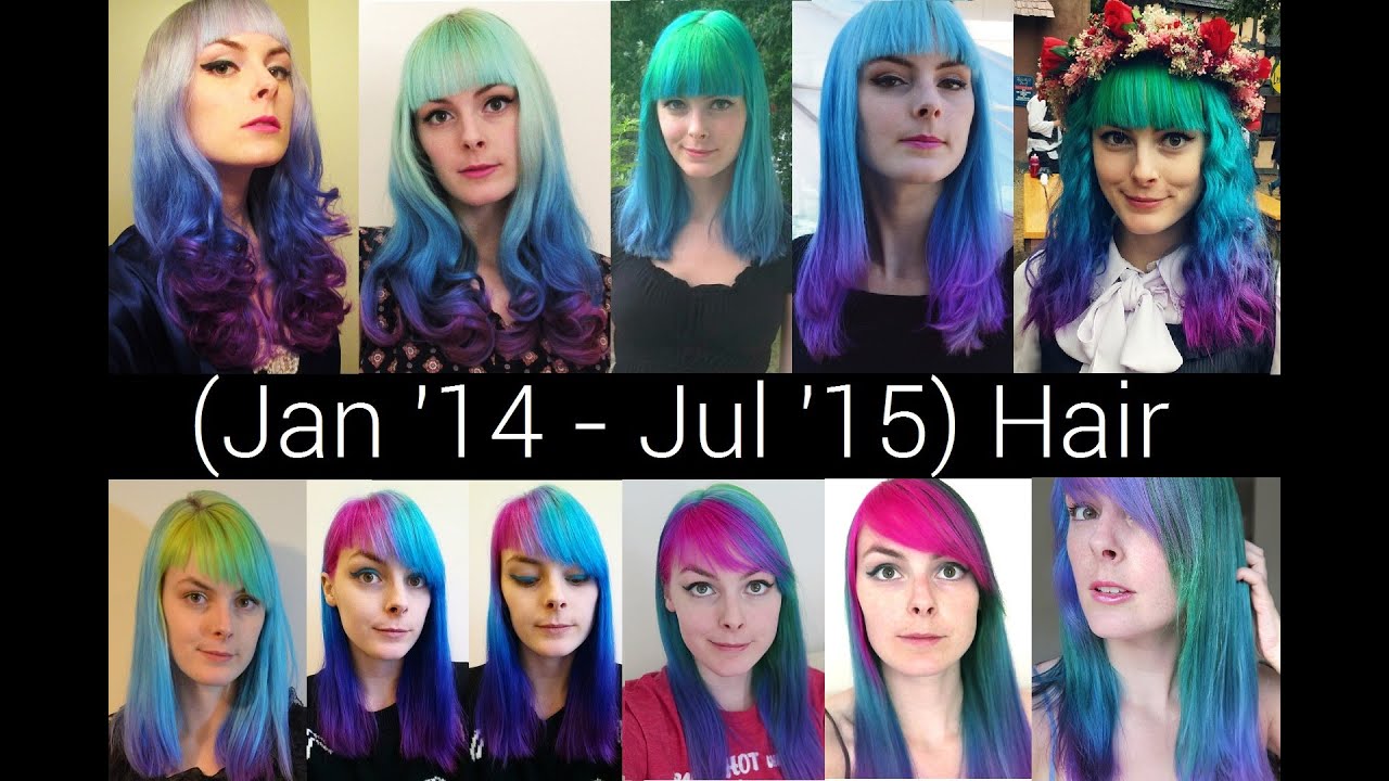 Colorful Hair Timeline (Updated)! Jan 2014 - July 2015