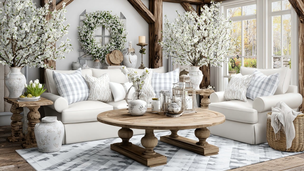 Cream & White Grandmacore Farmhouse Cozy Romantic Vintage Spring Decor