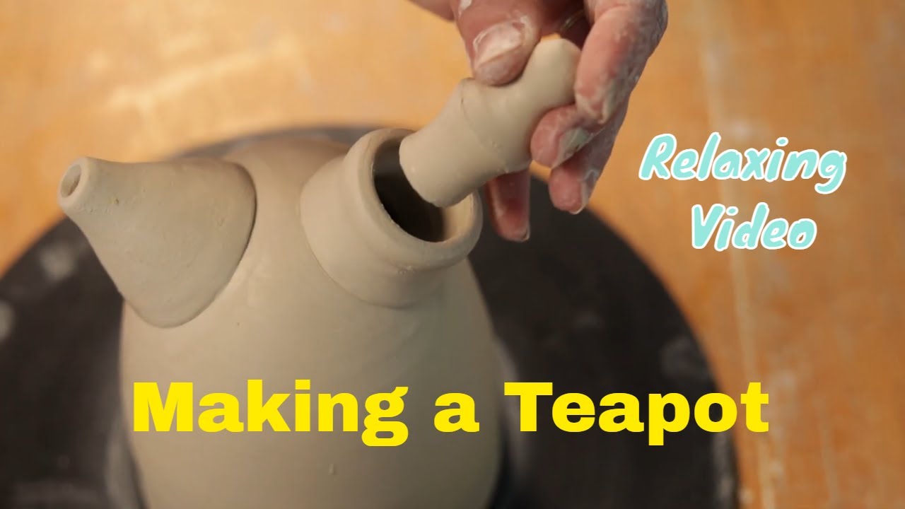 Making a Clay Teapot - Relaxing Pottery Video