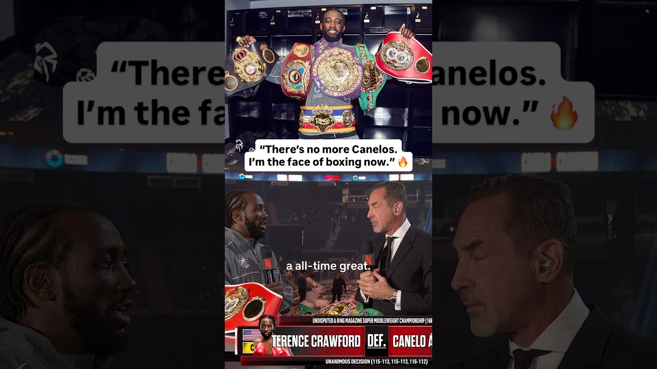 Terence Crawford says he’s the face of boxing after defeating Canelo Alvarez 😯 