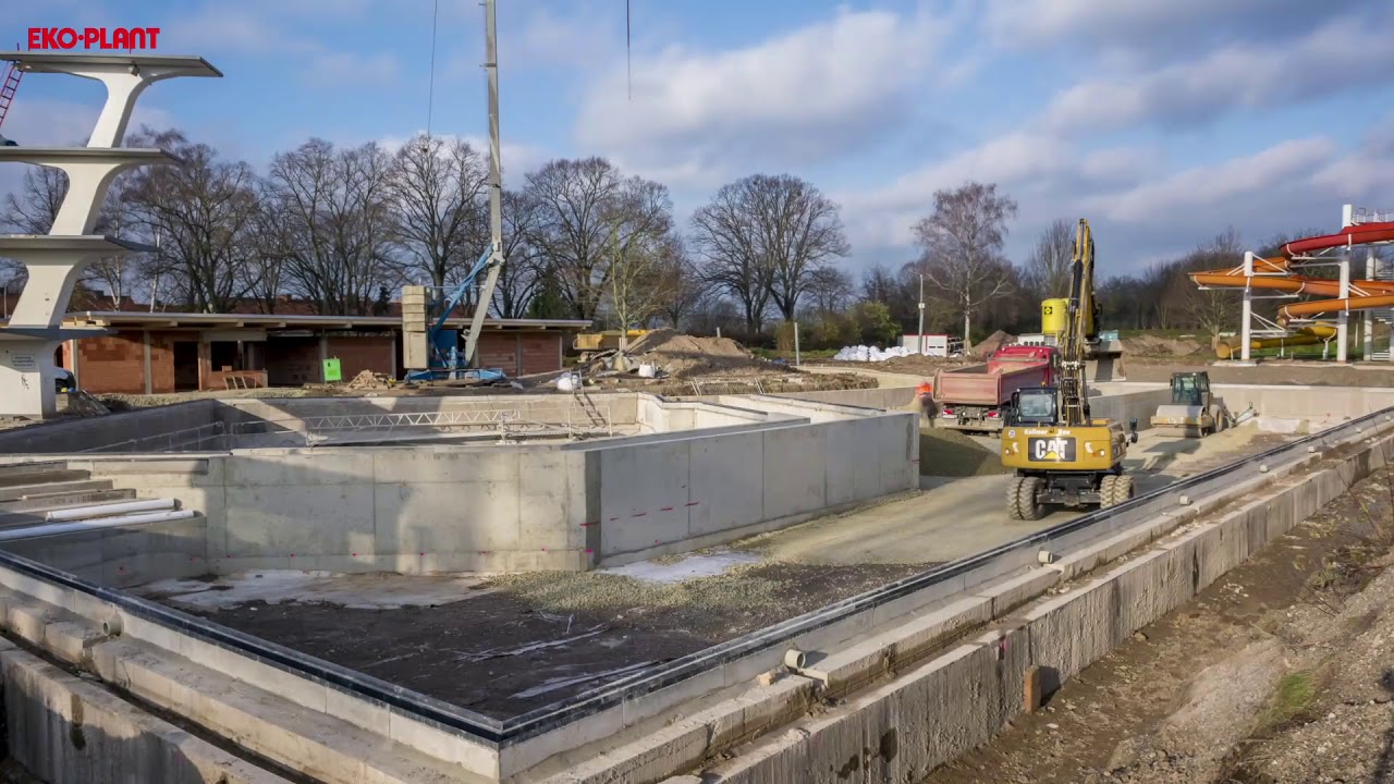 Parkbad Göttingen-Weende: Zeitraffer der Umbauarbeiten am Großen Becken