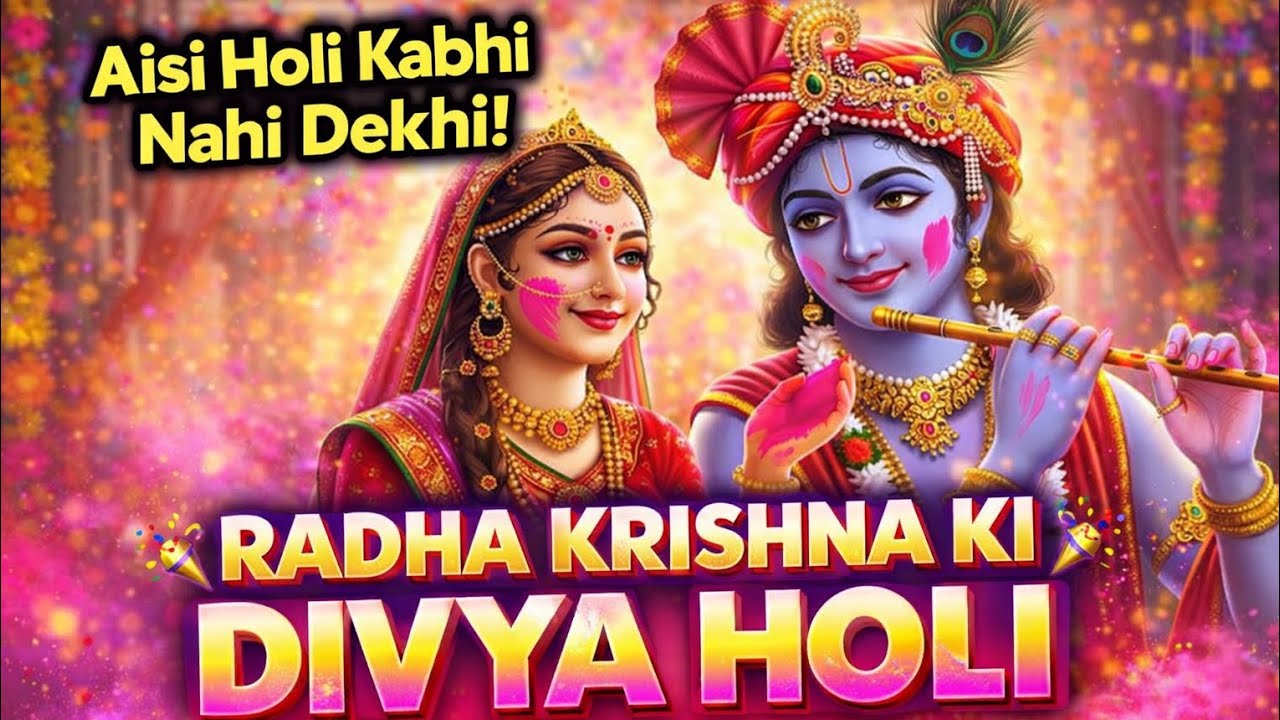 Radha Krishna Ki Divya Holi 2026 🌸 | Aisi Holi Kabhi Nahi Dekhi 😍 | Bhakti Special #krishna #holi 
