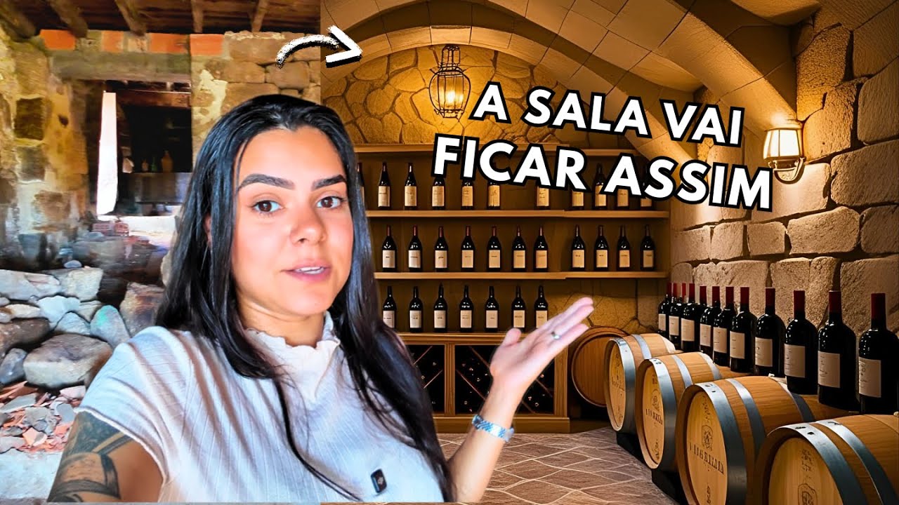 REVELEI TODOS OS DETALHES DA NOSSA SALA DE PEDRA - Vai ficar INCRÍVEL!