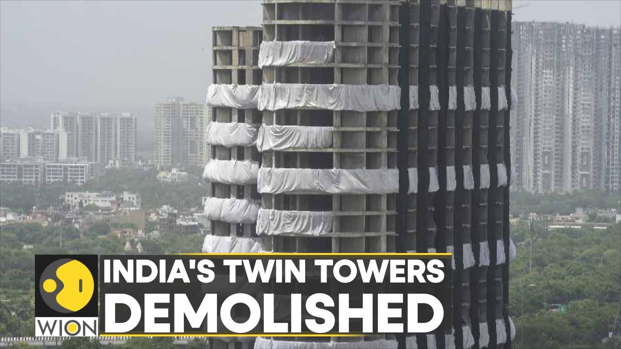 India: Supertech towers in Noida gets razed in controlled explosion | Latest World News | WION