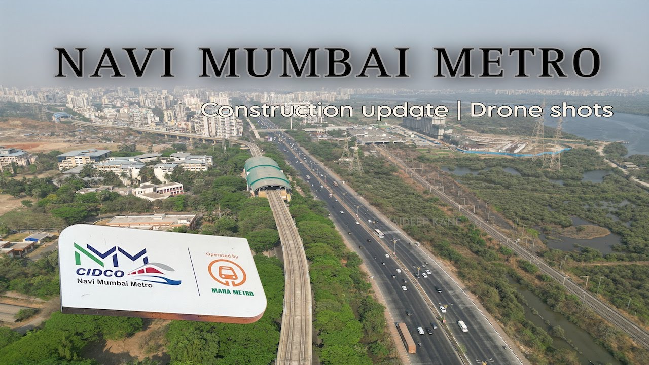 Navi Mumbai Metro Line-1 opening soon | Information | Construction update | Drone shots