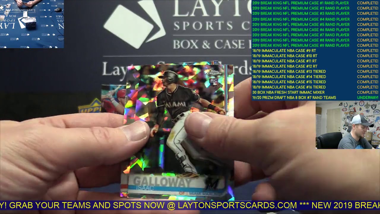 2019 Topps Chrome Sapphire MLB 2 Box Break for Carla W *Superfractor Auto 1/1*