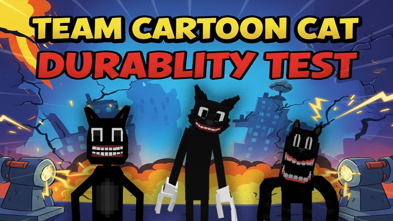 How to Kill Team Cartoon Cat (Minecraft PE)