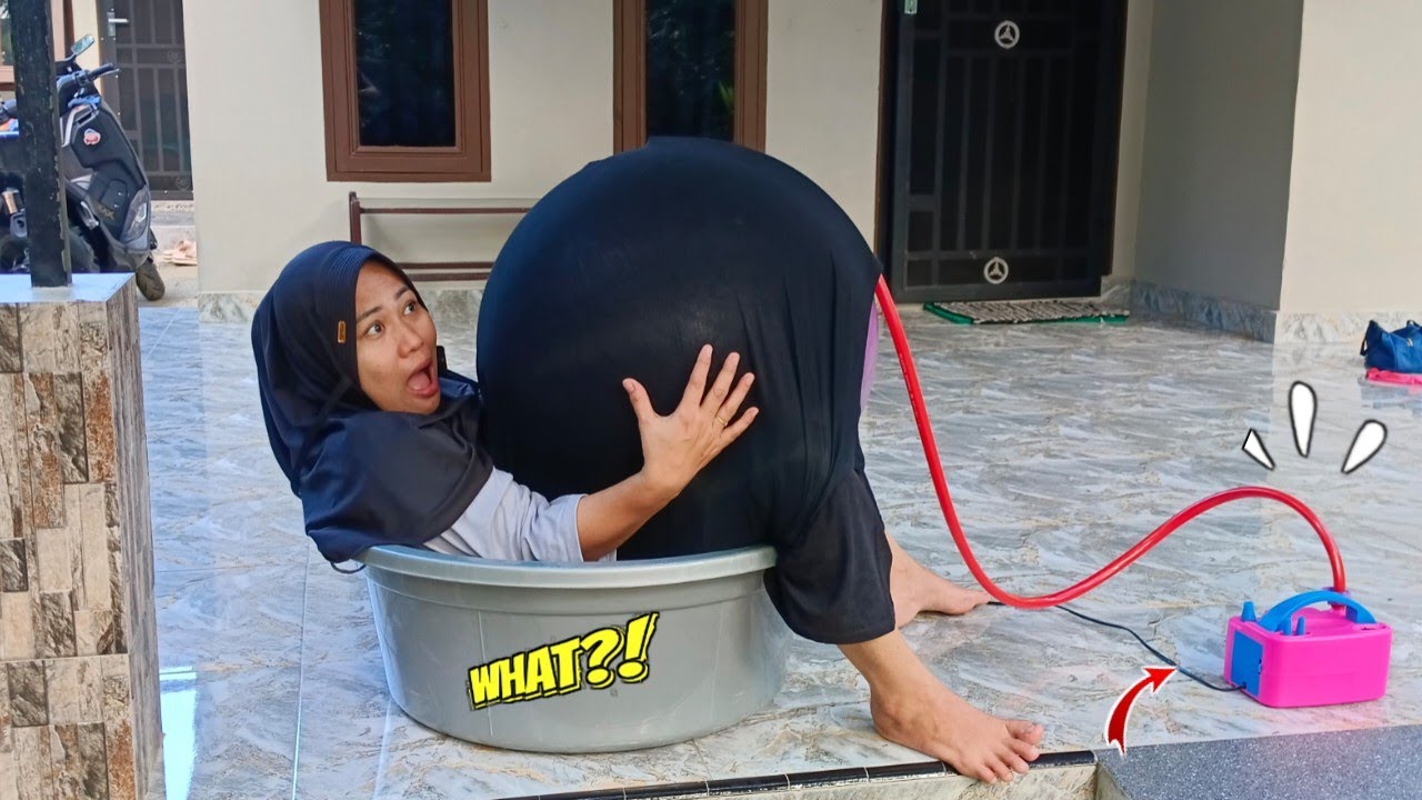 Drama .. ‼️tingkah lucu mama pompa balon dalam ember jumbo