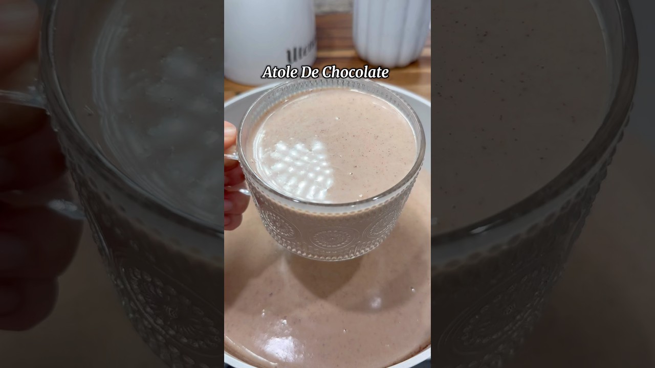 Atole de chocolate #postres #receta #mexicanfood #shorts