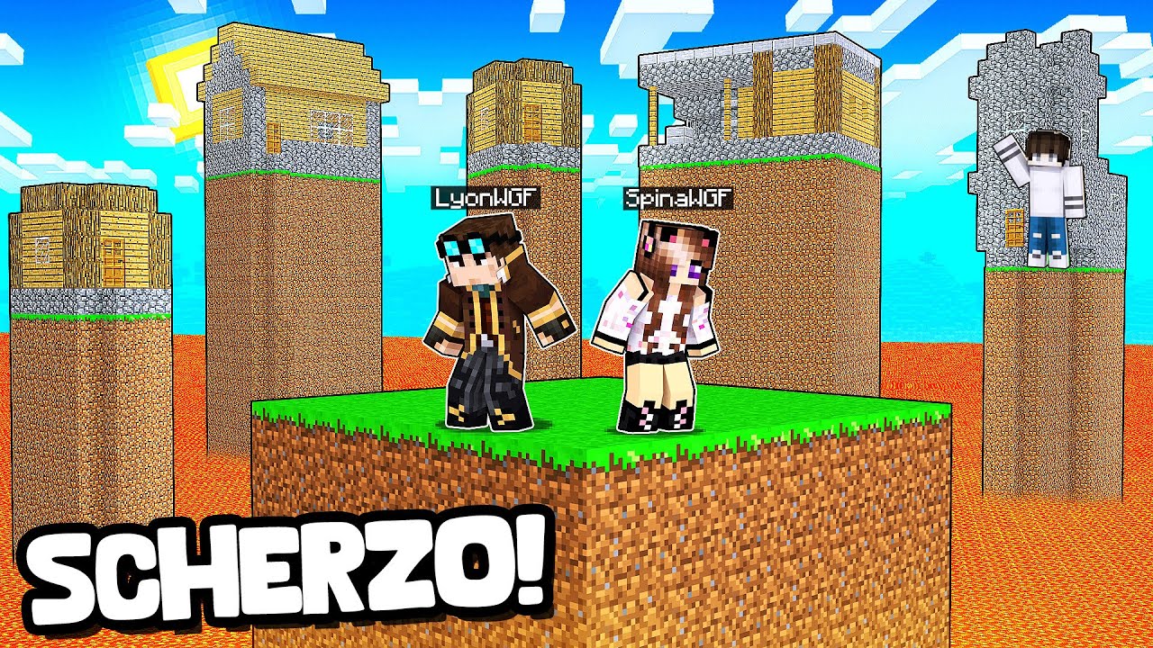 TSUNAMI DI LAVA su CASA dei MIEI AMICI!! SCHERZO su Minecraft VANILLA!!