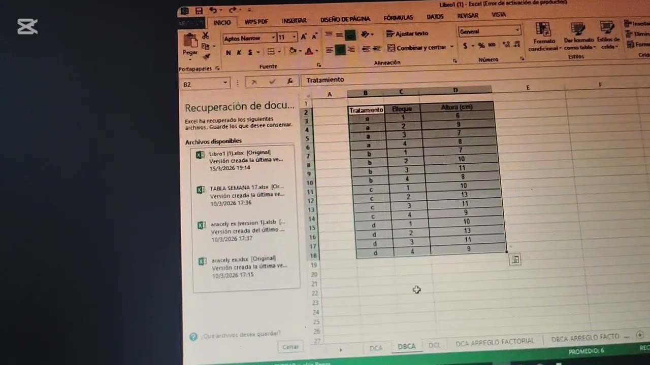 Explicación de diseño de experimentos 