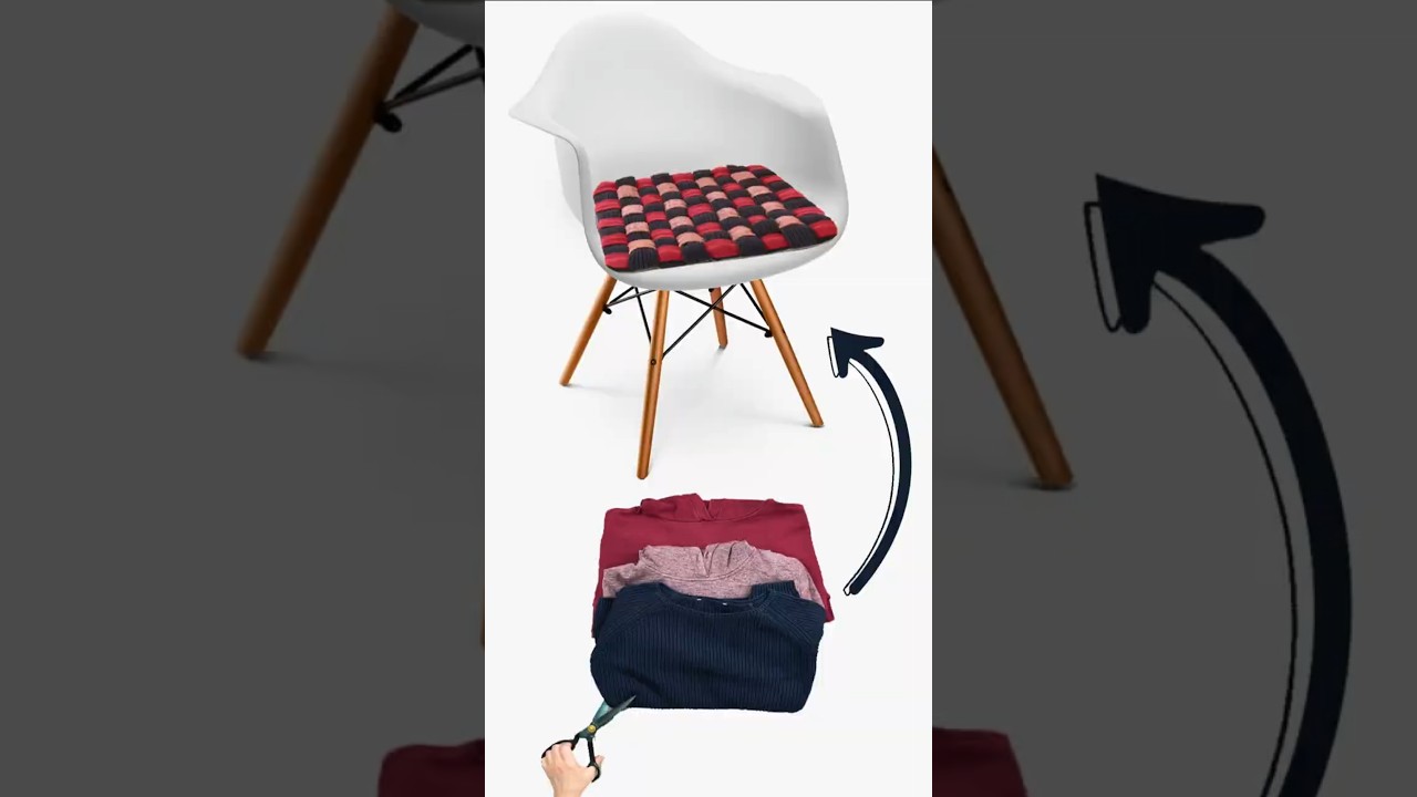 DIY seat cushion from old sweaters Miarti 🧵✂️