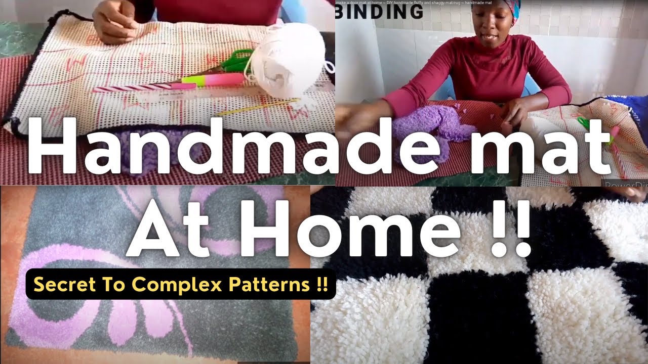 How to make a door mat at home ~ DIY handmade fluffy and shaggy mat/rug ~ handmade mat