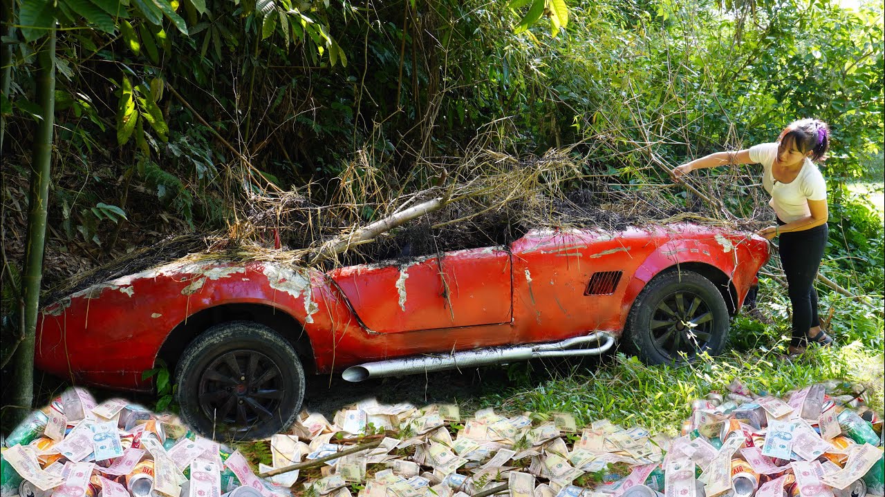 Poor Girl Picks Up Scrap | Girl Finds Large Sum of Money and Burnt LAMBORGHINI