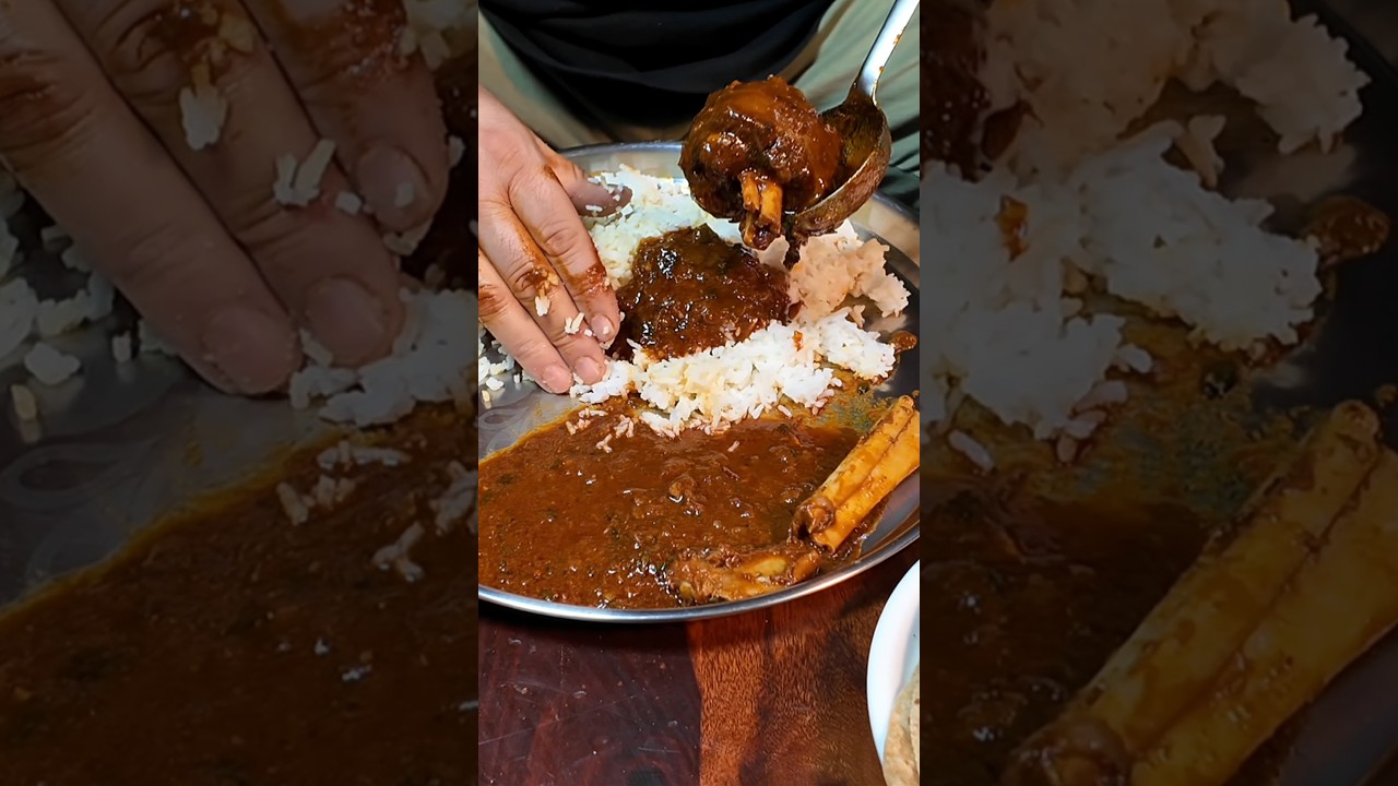 Gol Gol Mutton Ka Piece Khate Hai #eating #Mutton #chawal #mukbang #asmreating