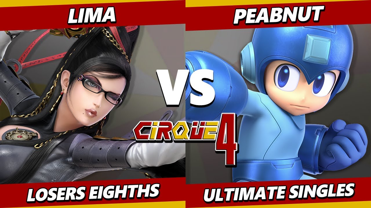 Cirque 4 TOP 8 - Peabnut (Mega Man) Vs. Lima (Bayonetta) Smash Ultimate - SSBU