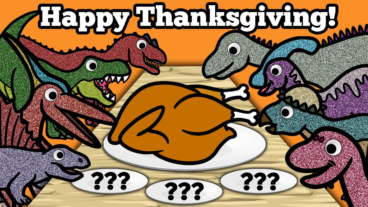 Carnivore vs Herbivore Dinosaurs | Dinosaurs Share their Favorite Thanksgiving Food